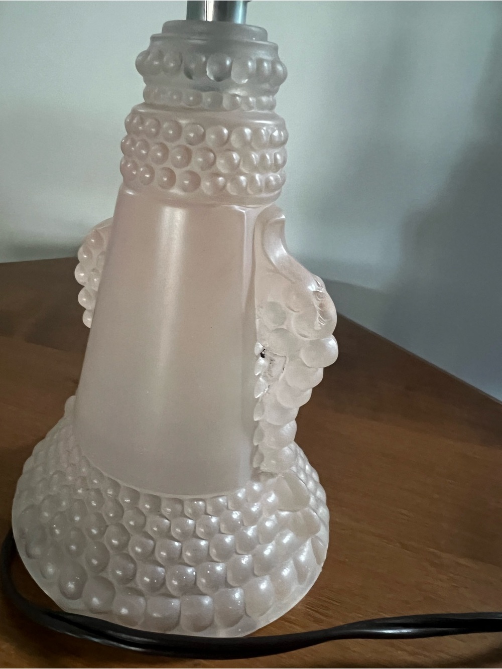 VTG- PAIR of 1930’s Pink Satin Hobnail Depression Glass Boudoir Lamp-See Pics ! - Picture 9 of 16